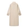 Damen Eleganter Stehkragen Langarm Locker Wollmischung Mantel Winter Street Chic Oberbekleidung