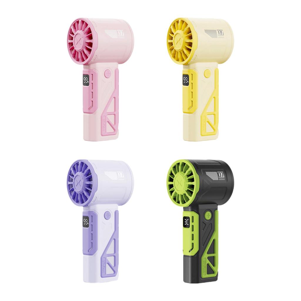Handheld Fan High Speed Rechargeable Stepless Speed Adjustment Desktop Fan Portable Fan for Camping Home Office Outdoor Travel