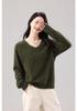 Women's 26-Year Brush V-Neck Sweater: 5% Cashmere, 5% Silk, 90% Australian Wool - Seamless and Versatile