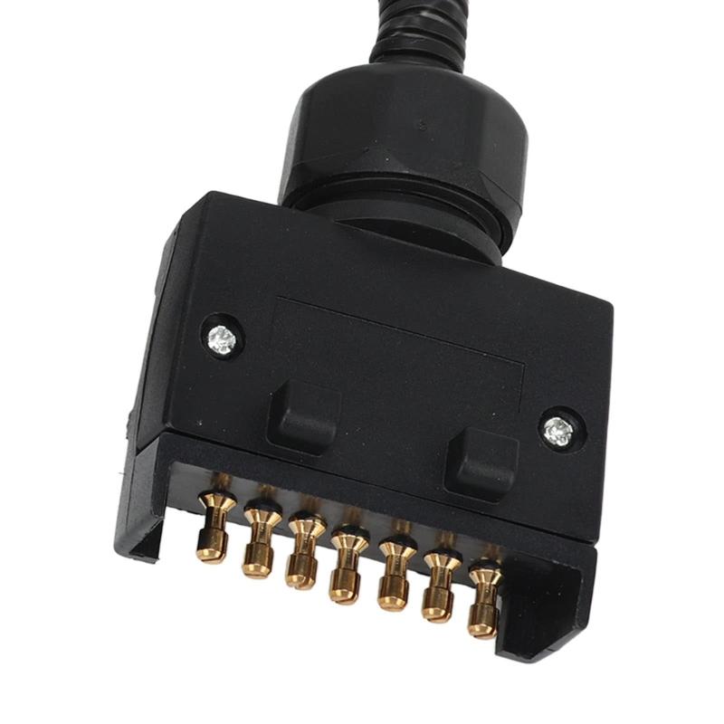 Universal 7 Pin To 12 Pin Trailer Connector ABS Coiled Cord For Towing Caravans Farming Machinery Camping Vehicle Towing