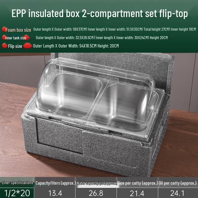 Zhebu Insulated Food Pan Carrier with Folding Lid