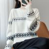 Women Sweater 100% Wool TIDENOVEL O-neck Knit Pullover Thick Winter Jumpers Female Knit Tops