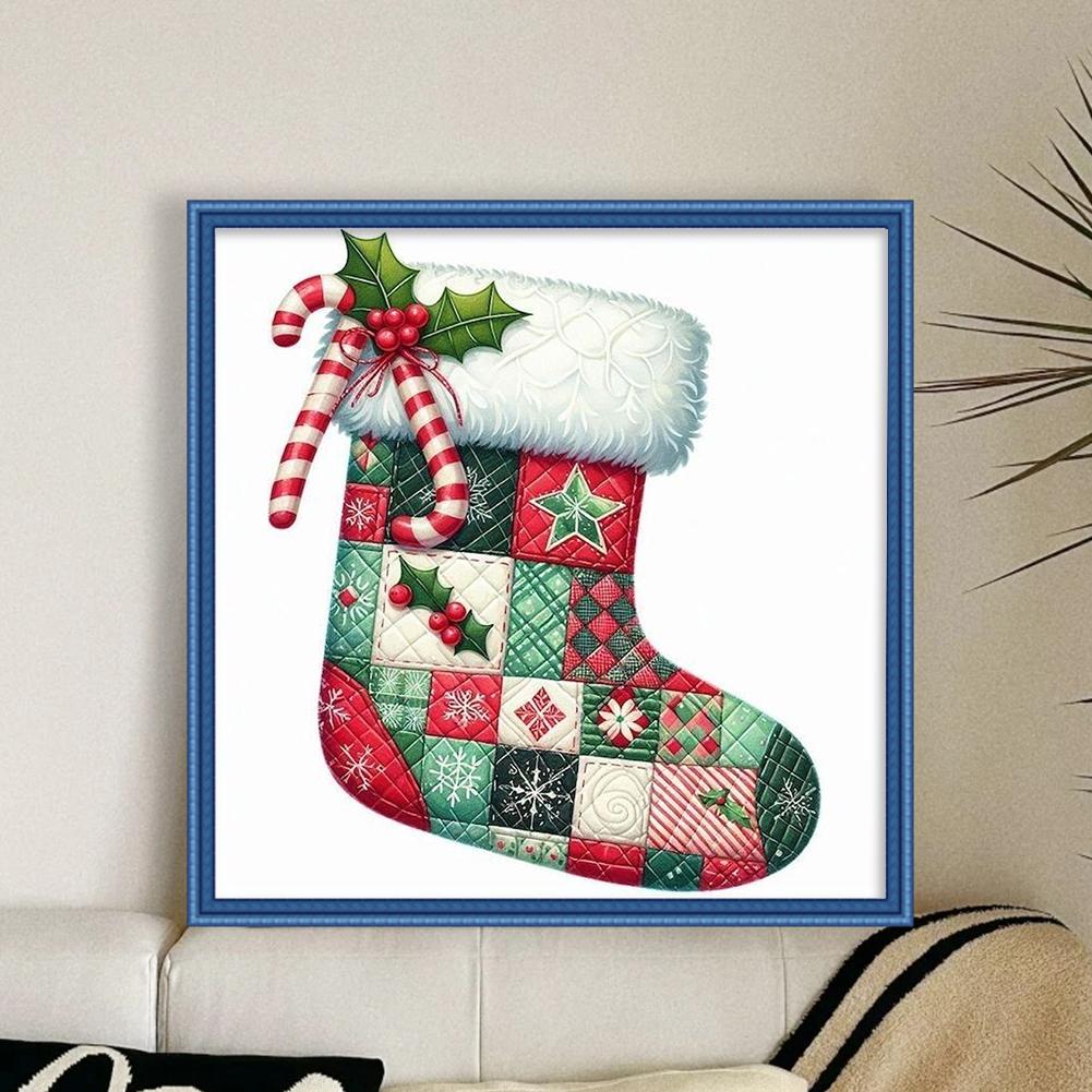 Christmas Printed Cross Stitch Kit DIY 11CT Embroidery Craft Set Home Decor