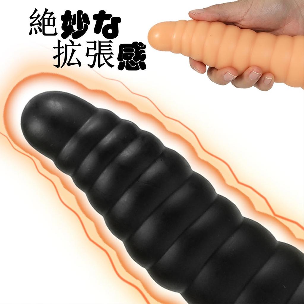 Anal Plug Silicone Dildo Anal for Men and Women Caterpillar Shaped Anal Plug Extra Thick Dildo with Suction Cup Anal Expansion Soft Anal Goods Anal