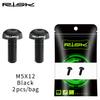 RISK 2pcs Bike Bottle Holder Screw Titanium Alloy MTB Bicycle M5x12 Cage Bolts Fixing Air Pump Bracket Screws For Cycling Repair 6