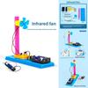 Simulated Infrared Remote Control Fan Model Assembly Set Children Puzzle Toy For Kids Learning And Stem Development