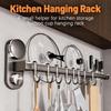 No Drill Kitchen Utensil Hanger Removable Wall-Mounted Hanging Rod  Bedroom