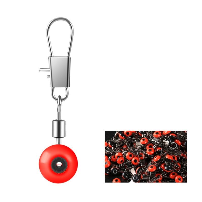 100Pcs Fishing Float Connector Bobbers Stops Space Bean Sliding Swivels Fishing Line Sinked Slides Fishing Accessories