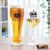 Duo de pahar King și Queen - Pahar de bere și pahar de vin