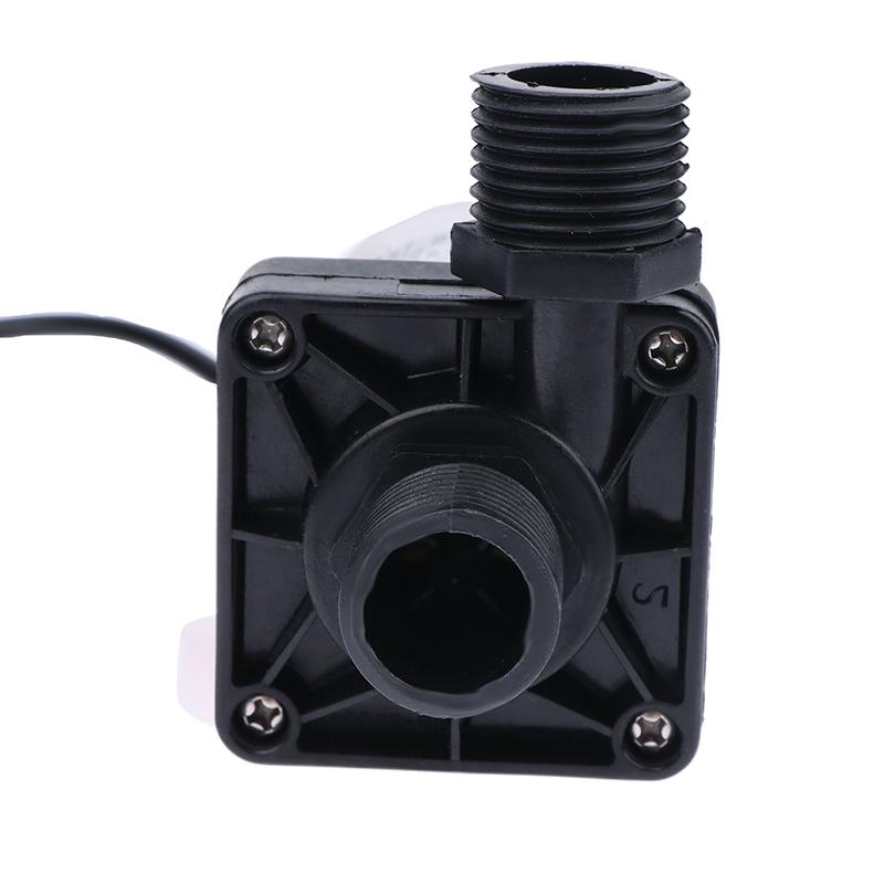Bomba de refuerzo para calentador de agua, ducha, calefacción por suelo radiante CC 12V 24V IP68 Silenciosa Rosca de 4 puntos Motor sin escobillas Solar Bomba de agua