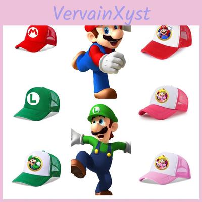 Super Mario Brothers Cartoon Zonbescherming Ademende Hoed Voor Kinderen, Perfect Voor Alle Seizoenen