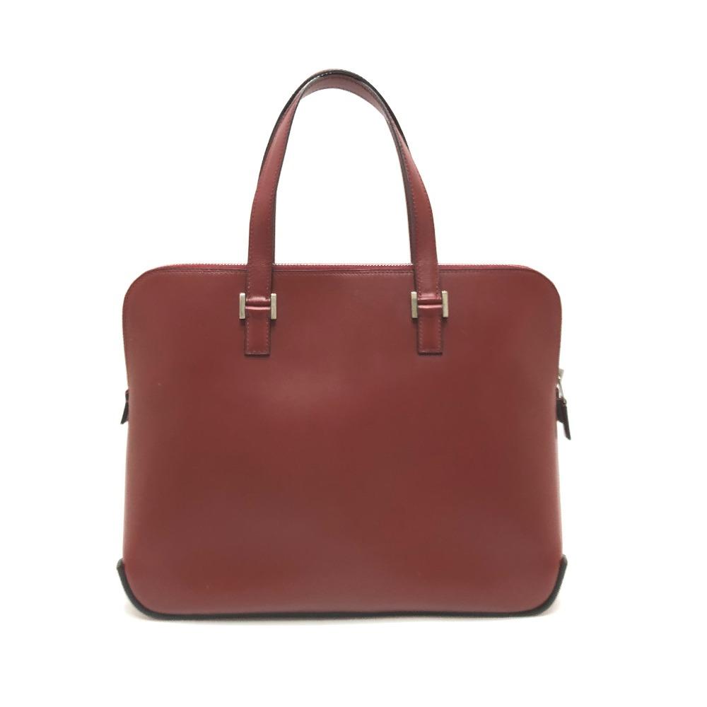 Hermes Escapada Business Tote Bag Boxcalf Bordeaux Wine-red