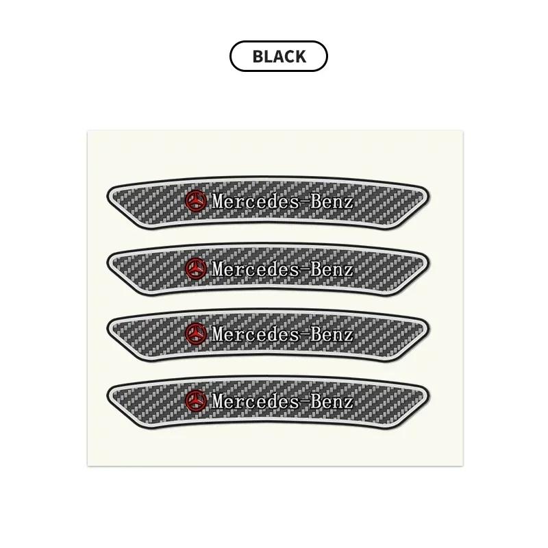 CFG1 4pcs Car Trim Badge Wheel Brow Decal Car Wheel Hub Sticker For Mercedes Benz B/C/E/S Class A Class C200L GLC GLK CLA Accessories