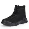 Steel Toe Safety Work Boots High-Top Breathable Flyknit Anti-Impact Anti-Puncture Industrial Protective Footwear