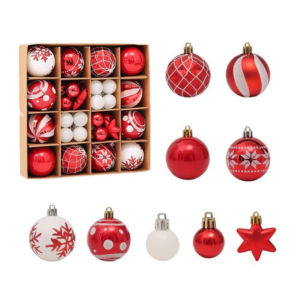 Christmas Tree Hanging Ball Ornaments Set Delicate Design High Quality Perfect for Decorating Indoor and Outdoor Spaces