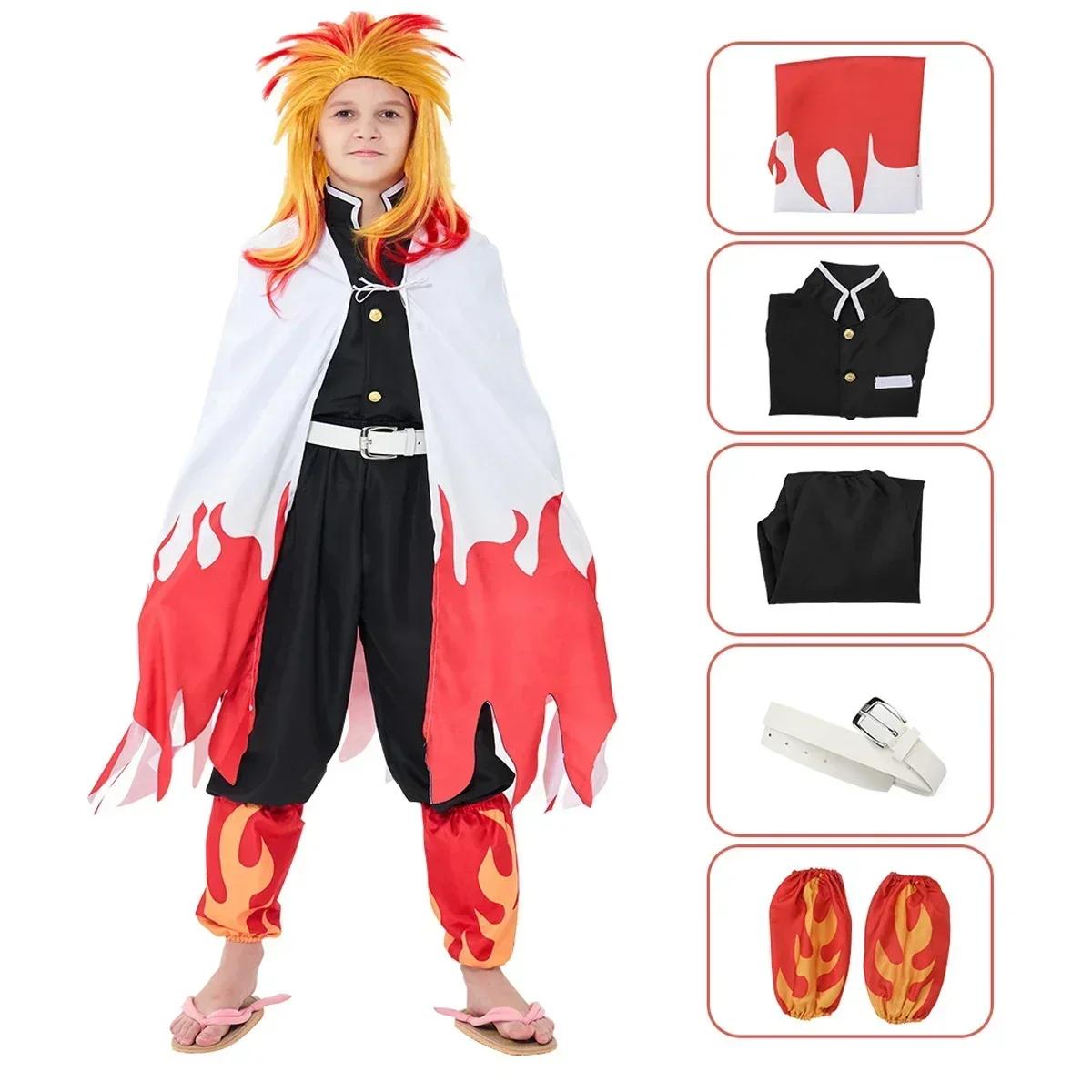 Anime Kimetsu No Yaiba Kamado Nezuko Cosplay Kostuum Kimono Cosplay Pruiken Haren Halloween Carnaval Vrouwen Outfit kid140CM