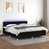 VidaXL Slat Bed Base with Mattress and LEDs, Upholstered Bed, Double Bed, Adult Bedroom Interior Bed, 3134055