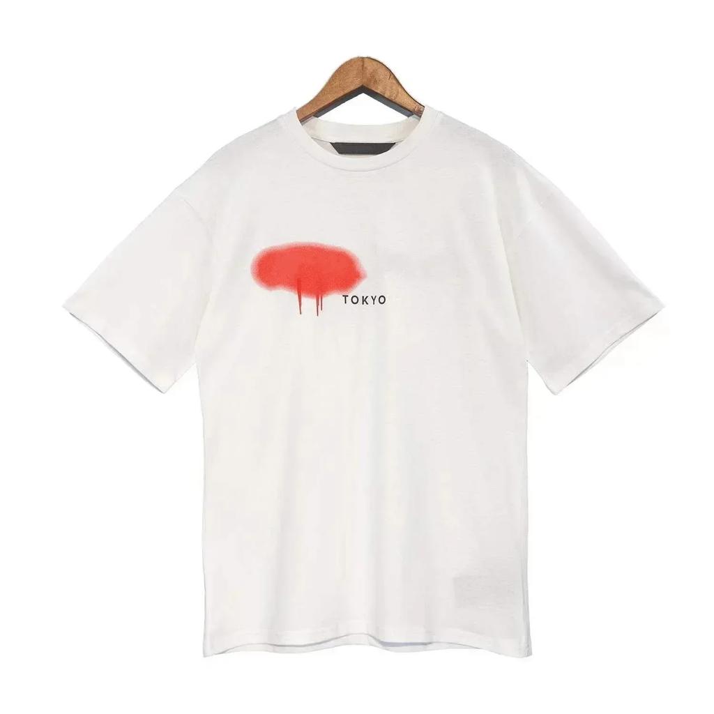 Graffiti Print Short Sleeve T-shirt for Men and Women Angel Letter Logo Crew Neck Shirt, Luxury Brand Summer Fashion Oversized