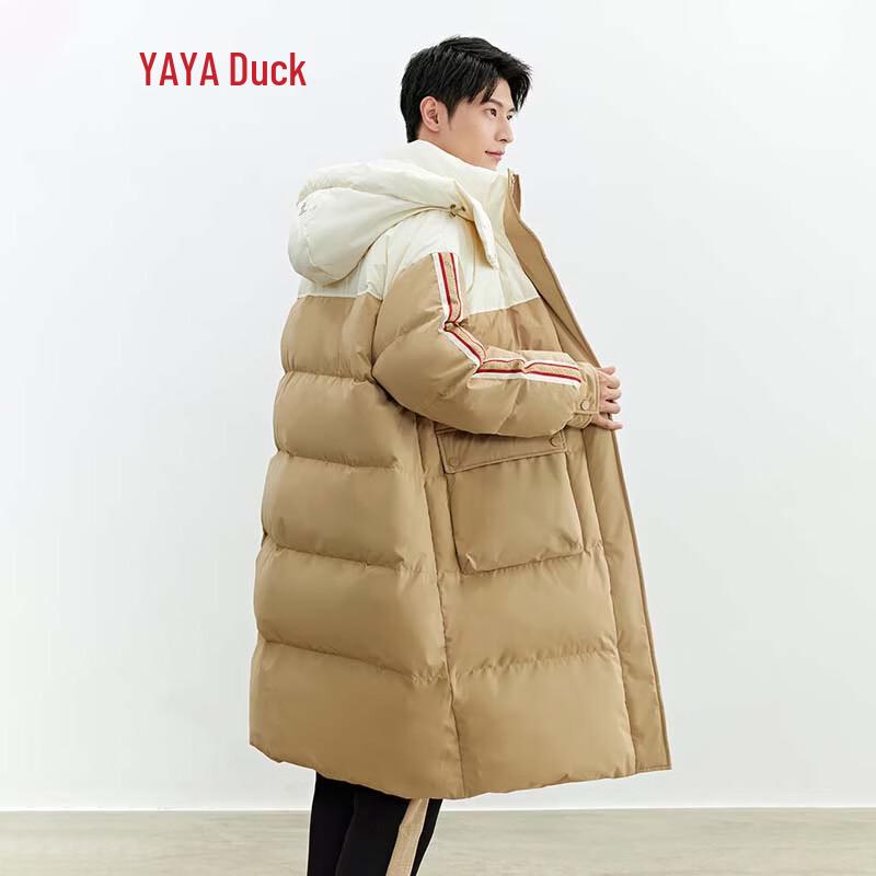 YAYA Unisex Long Thick Hooded Down Jacket