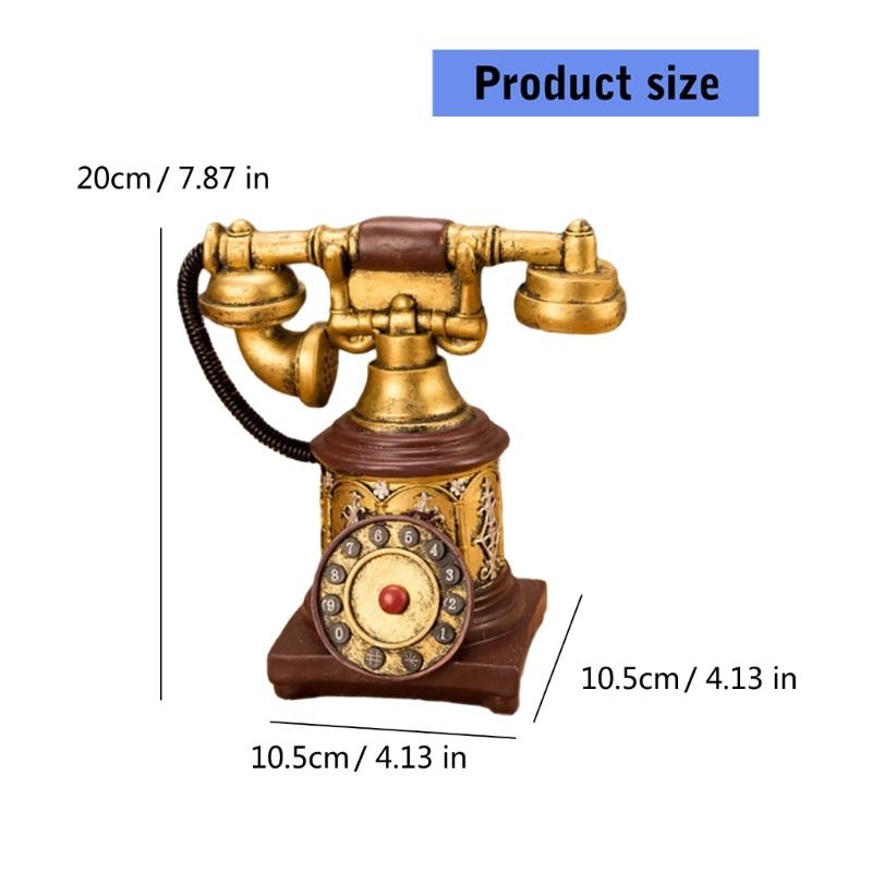 Antique Styles European Phone Replicas Ornate Craftsmanships Resins Desk Decoration For Themed Interior Display