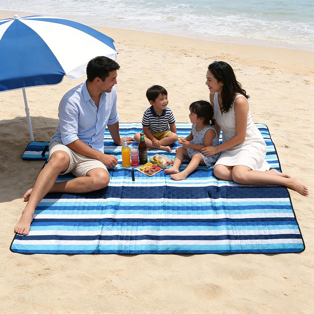 Picnic Blanket Water Proof Extra Large Foldable Portable Travel Essential Accessories for Beach Outdoor Camping Patio Lawn Garden Grass Ground