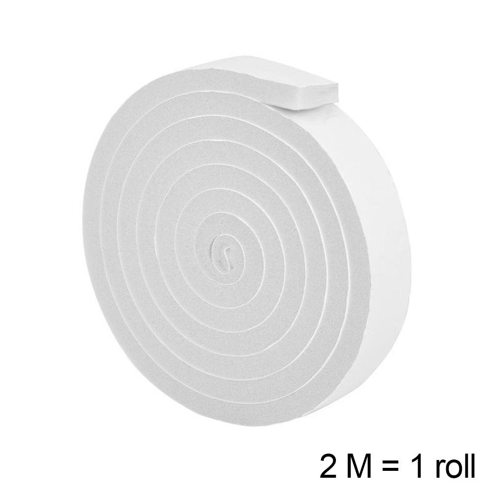 

2M Носимая раздвижная оконная прокладка Звукоизоляционная пена Дверная нижняя уплотнительная лента Пылезащитная самоклеящаяся оконная фурнитура 1*3cm 2m белый