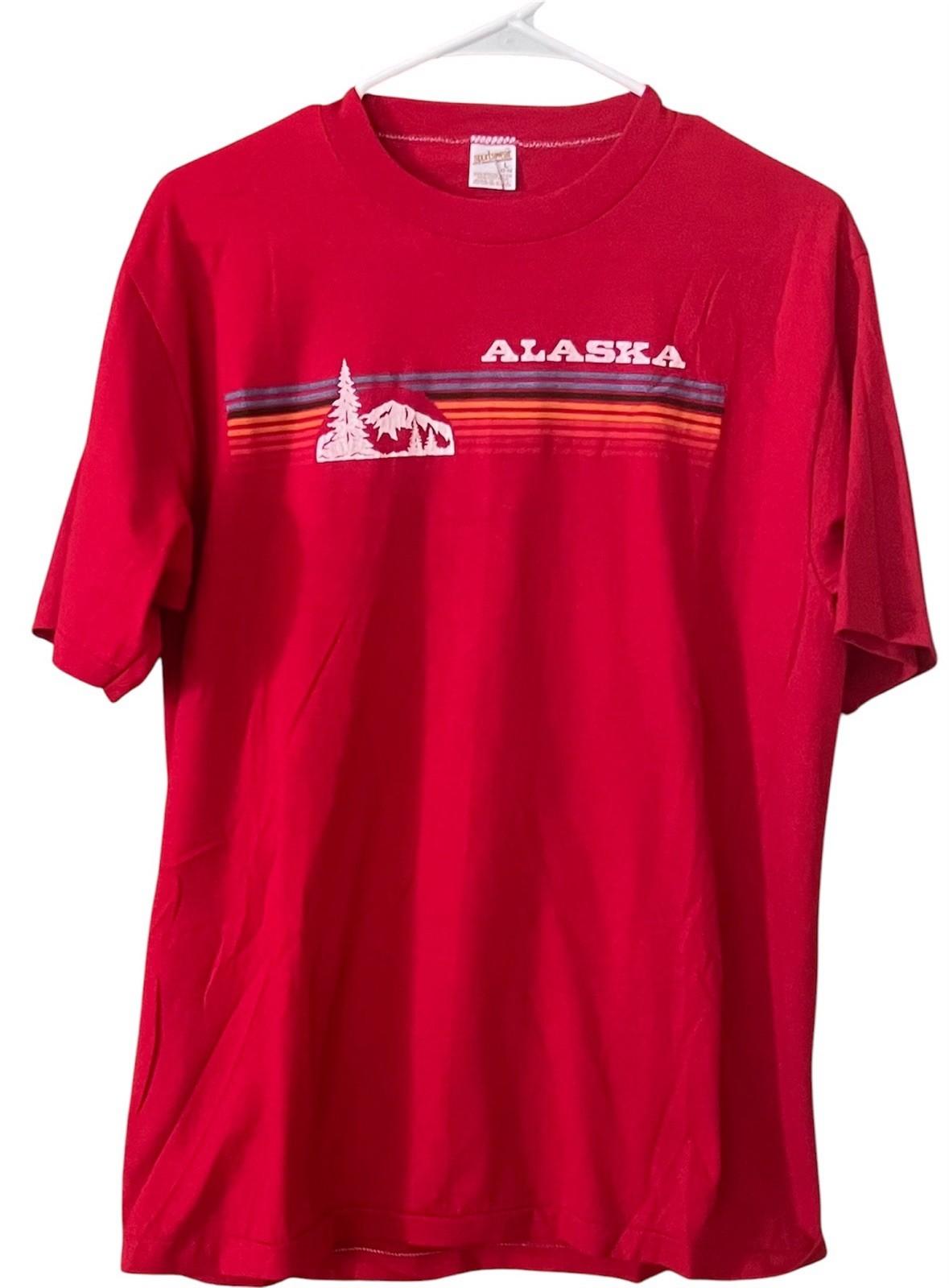 Vintage 80s Souvenir Alaska Tee/Single Stitch Tee/Size Large Unisex T-Shirt M