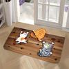 Funny Cat Claw Print Doormat, Cartoon Kitten Non-slip Floor Mat, Absorbent Washable Entry Rug for Home Decoration