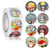 100-500pcs Merry Christmas Stickers Round stickers Christmas Tag for Envelope Sealing Gift Decor Shop Product Packaging Stickers