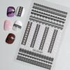 1/3Pcs Bow Lace Nail Stickers With Sweet Hearts Self Adhesive Nail Art Stickers Decals Japanese Winter Knit Lace Decoration
