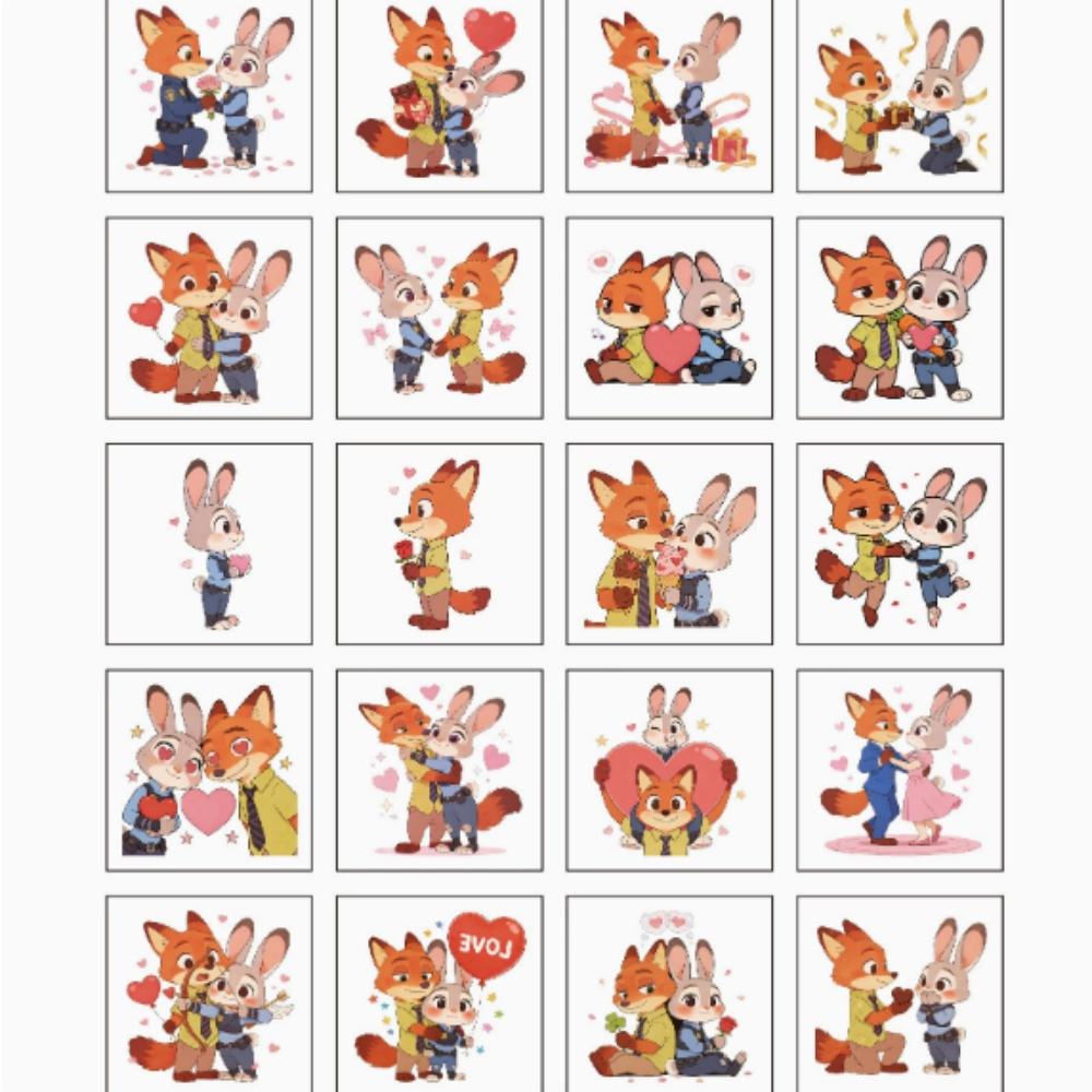 Crazy Animal City Cartoon Tattoo Sticker Waterproof Disposable Tattoo Sticker