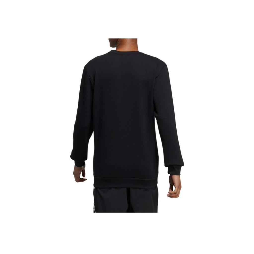 Adidas Sport-Pullover-Sweatshirt mit großem Logo-Print für Herren, Oberteile, Schwarz GK9074