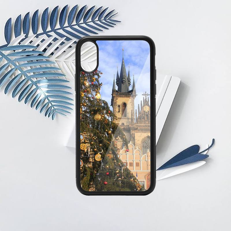 Prague Europe Prettiest Bridges City Phone Case PC pro iPhone 11 12 13 pro XS MAX 8 7 6 6S Plus X XR Luxusní skořepinové pozadí