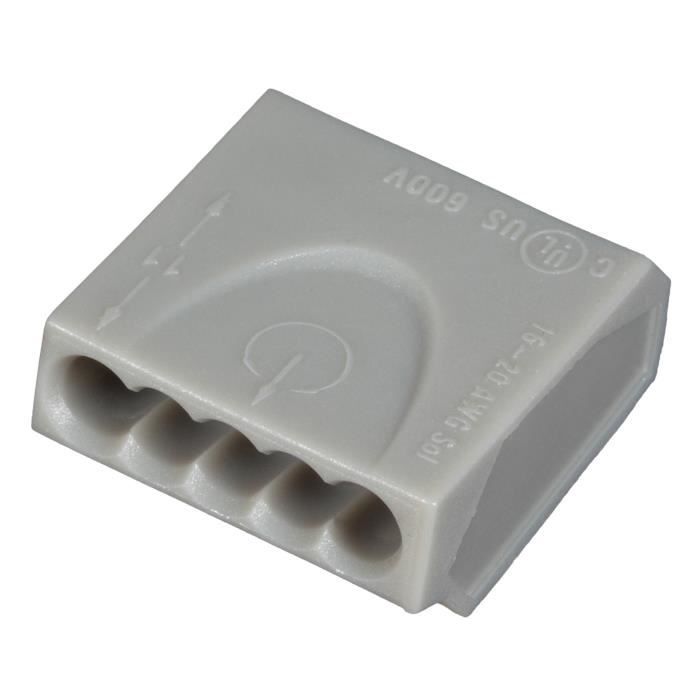 Borne de connexion - ViD - Lot de 160 - 1-2,5 mm² - Tension 450 V - Cuivre gris