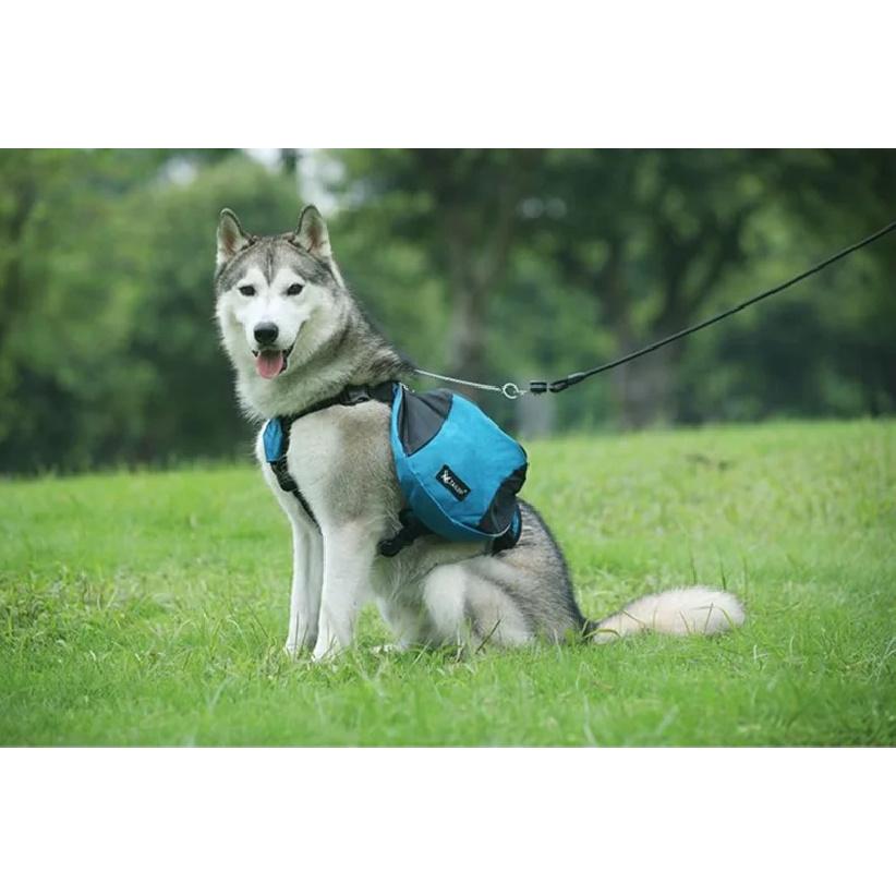 Pet Outdoor Backpack Large Dog Reflective Adjustable Saddle Bag Harness Carrier for Traveling Hiking Camping Safety