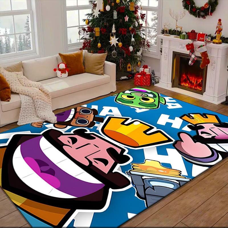 1PC Clash Royale Heroes Collage Rug Game Carpet, Floor Mat for Bedroom Living Room Entryway Rug, Home Decor Idea Gift for Christmas Birthday