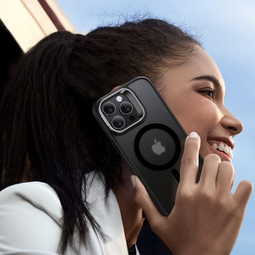 Esr Classic Hybrid Kickstand Halolock Magsafe & Tempered Glass Iphone 16 Pro Frosted Black