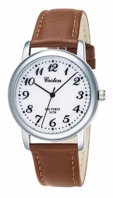 Croton Solar Brown RT-176M-04 Men's Watch, 3-Hand,