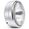 Headlamp Assembly with Bulb Fit for Royal Enfield Classic 350 & Bullet 350 Motorcycle | Chrome Headlight Housing | Front Head Lamp Replacement
