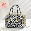 Neue Trendige Glänzende Lackleder Schultertasche, Stilvolle Und Personalisierte Leopardenmuster Diamantbesetztes Design Handtasche