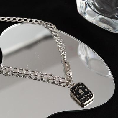 Premium Titanstahl Halskette für Damen: Kalter Stil, Nischendesign, Hip-Hop-inspiriert, Hochwertige Pulloverkette, Trendiges Herrenaccessoire