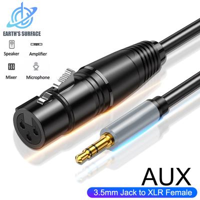 3,5-mm-Klinke auf XLR-Mikrofon Symmetrisches Analoges Audiokabel XLR-Buchse auf 3,5-mm-Klinke Aux-Kabel für Computer, Telefon, Lautsprecher, Verstärker