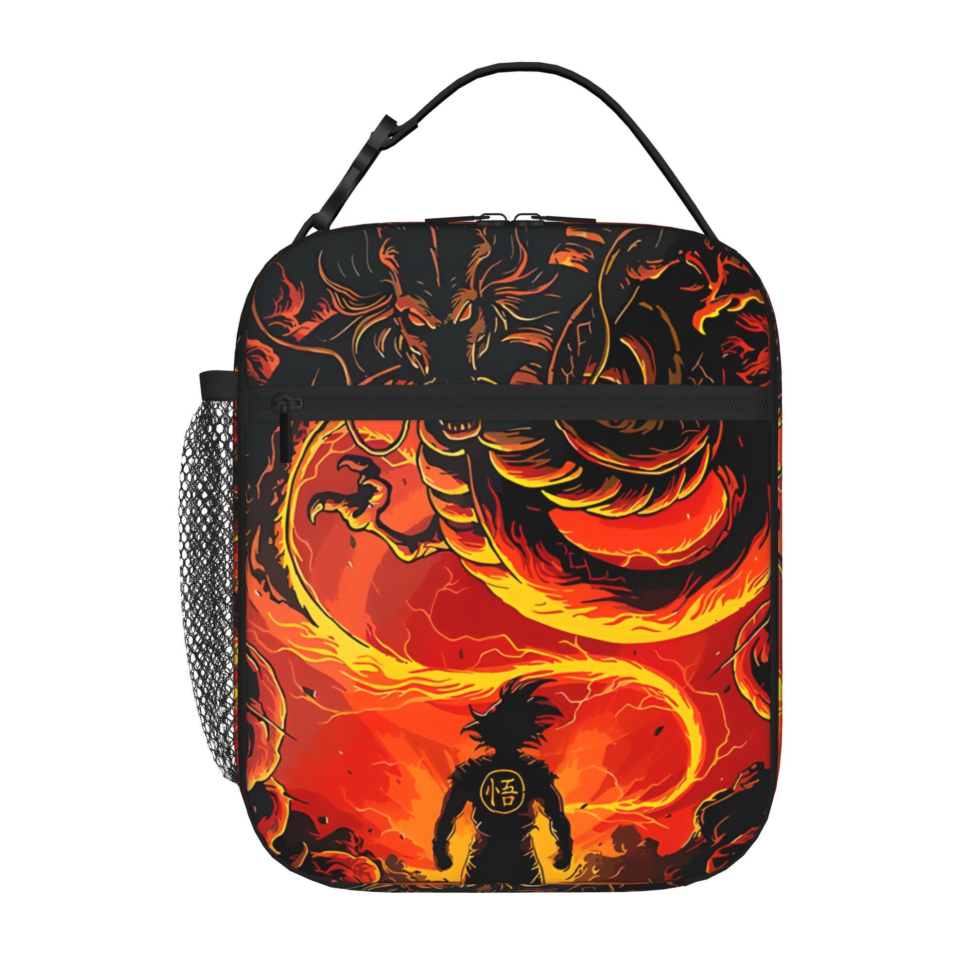 1 Piece Portable Lunch Container Dragon Ball Gods Zipper Closure Durable Pocket Dragon Ball For Lunch Lunch Box Bag One Size