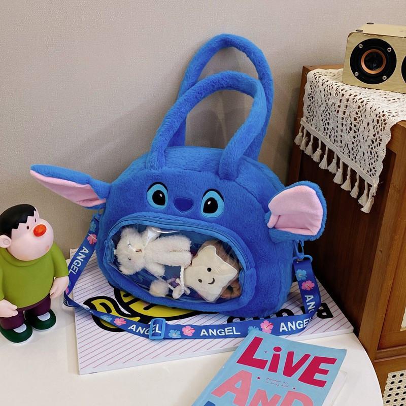 Stitch Fashionable Lilo Plush Girl Bag Large Capacity Material Daily Occasion