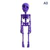 Poseable Skeleton Fridge Magnet 3D Printed Articulated Skeleton Decor Halloween Horror Luminous Skull Magnet Fridge Sticker