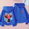 Cartoon Print Hoodie for Girls, Spring/Autumn Casual Breathable Hooded Cardigan Top Outerwear