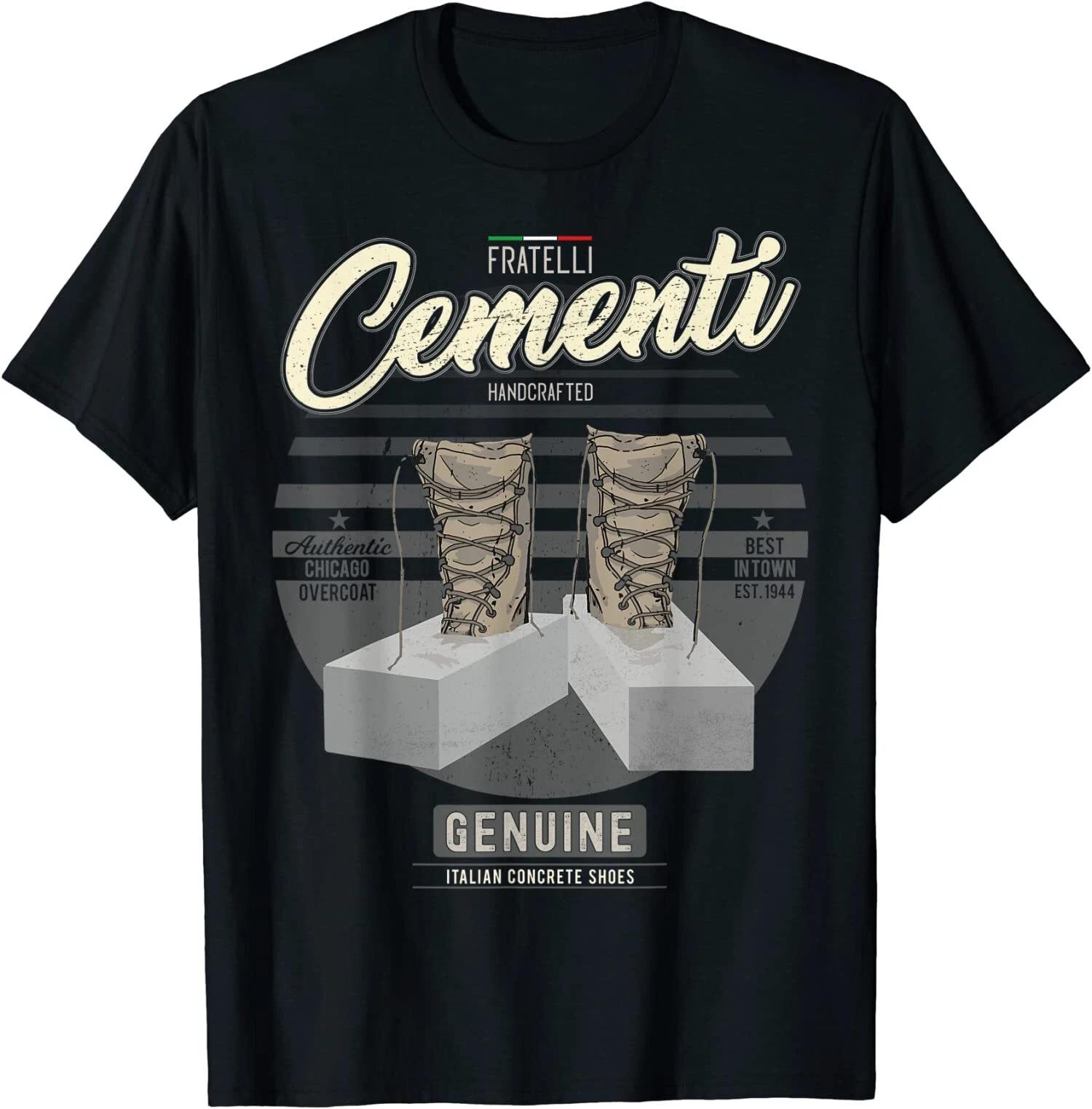 Funny Italian Mafia Italy Fratelli Cementi T-Shirt L