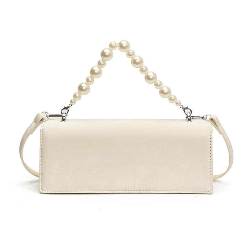 Fashion pearl chain summer new trendy texture simple shoulder bag texture fashion messenger handbag bag