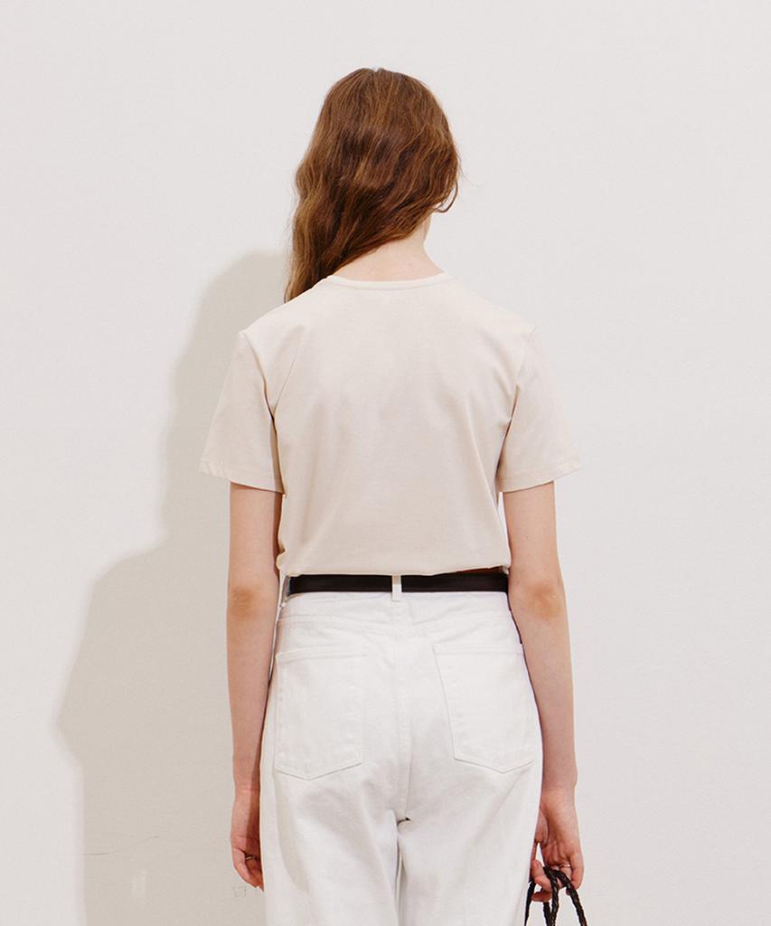 NOTIA Silket Half T-Shirts - Beige