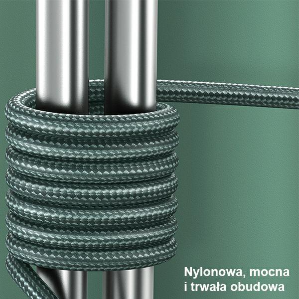 Usams Kabel Pleciony U55 2A Micro Usbzielony/Green 1M Sj450Usb02 (Us-Sj450)